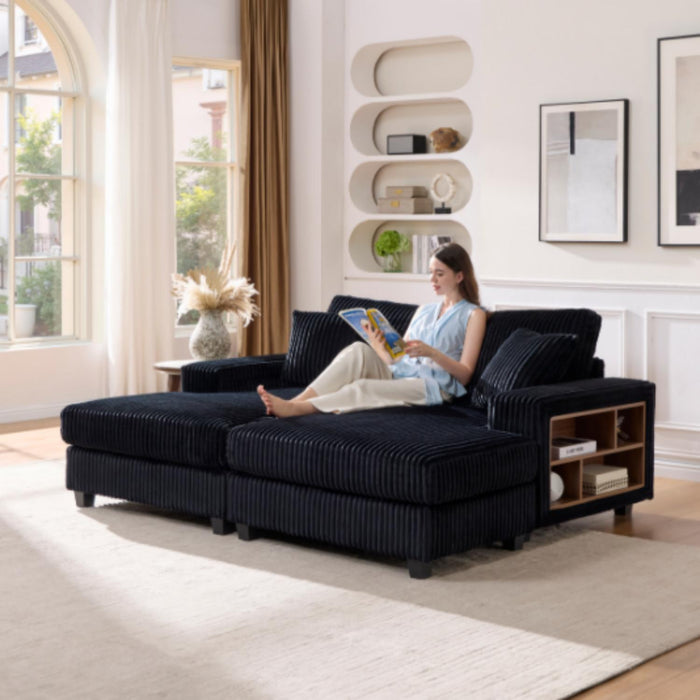 Convertible Sectional Sofa, Sleeper Oversized Living Room Lounge