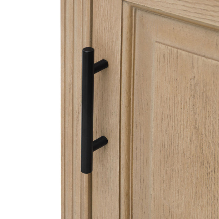 Modern Freestanding Bathroom Vanity With Ceramic Sink, Hot And Cold Faucet, 1 Door Cabinet & Open Shelf