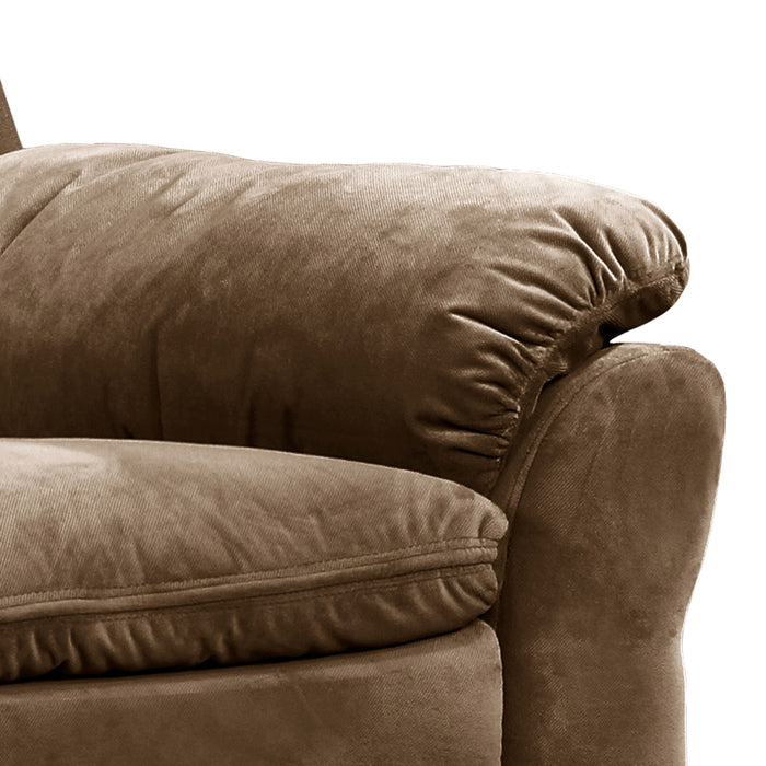 Electric Recliner Chair With USB Port And Gentle Lumbar Massage - Brown