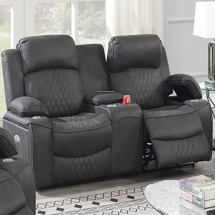 Power Motion Living Room Set With USB Port, Adjustable Headrest, Cup Holder