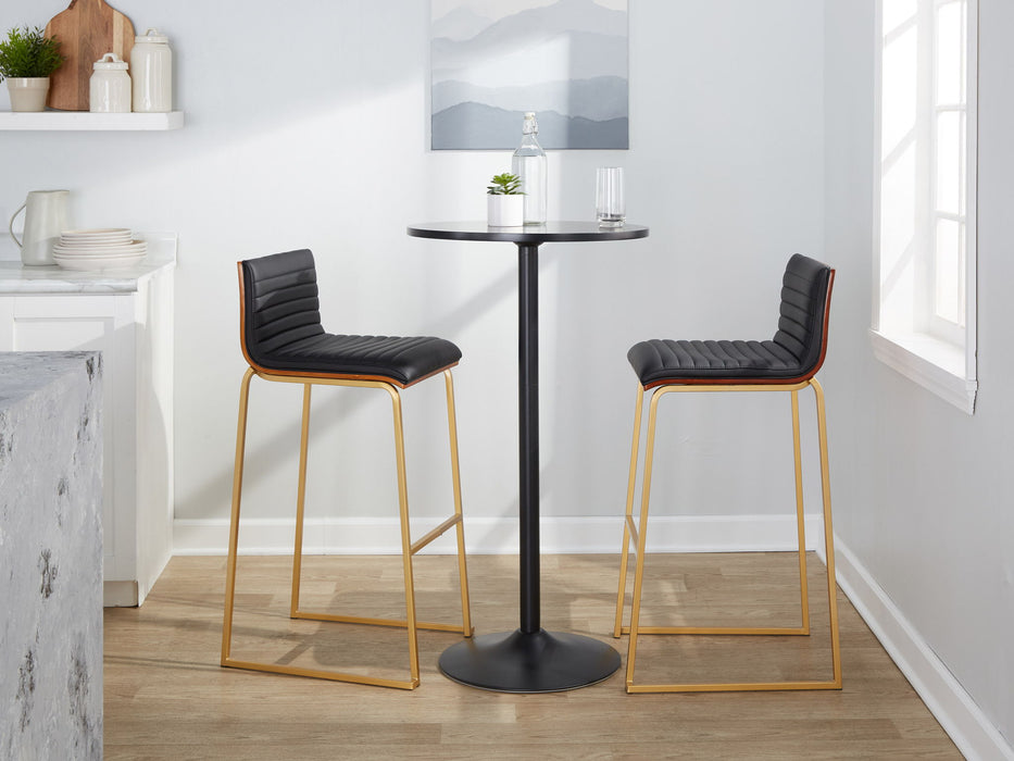 Mason Mara - Contemporary Versatile Desig Fixed Height Barstool (Set of 2)