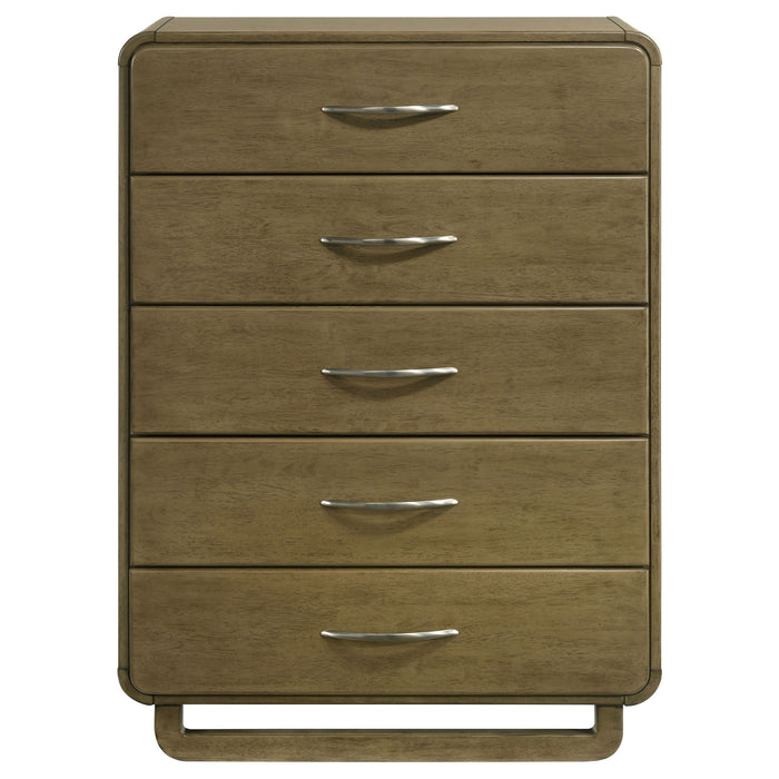 Tully - 5 Drawer Chest - Nutmeg Brown