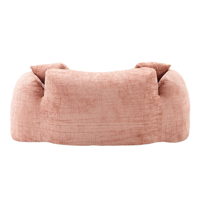 Curved 2 Person Compress Sofa With Armrests, Includes Pillows