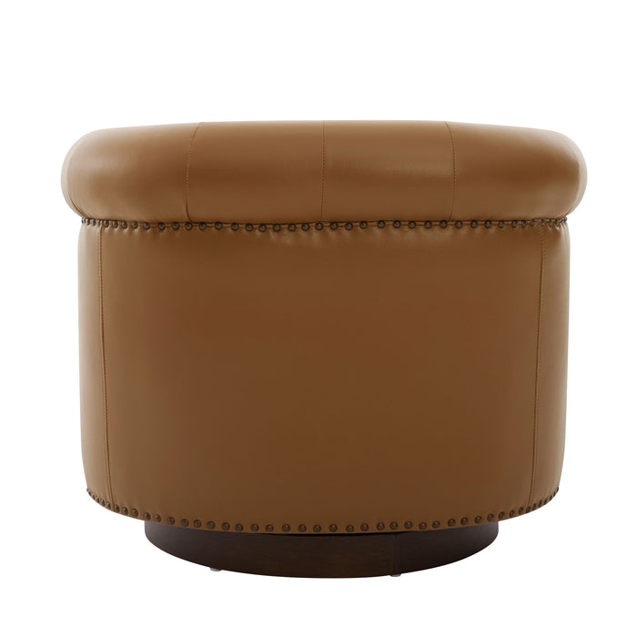360° Swivel Accent Chair With Curved Back