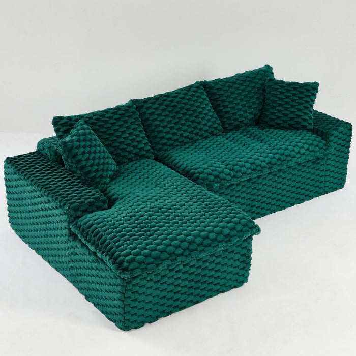 Modular Sofa, Convertible Twin Seat With Chaise Lounge