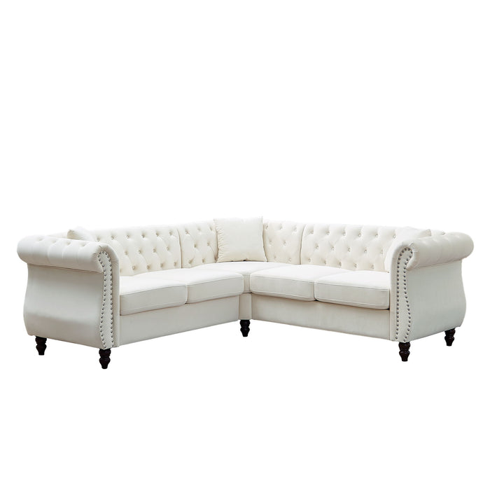 Streamline Modern L-Shaped Corner Sofa