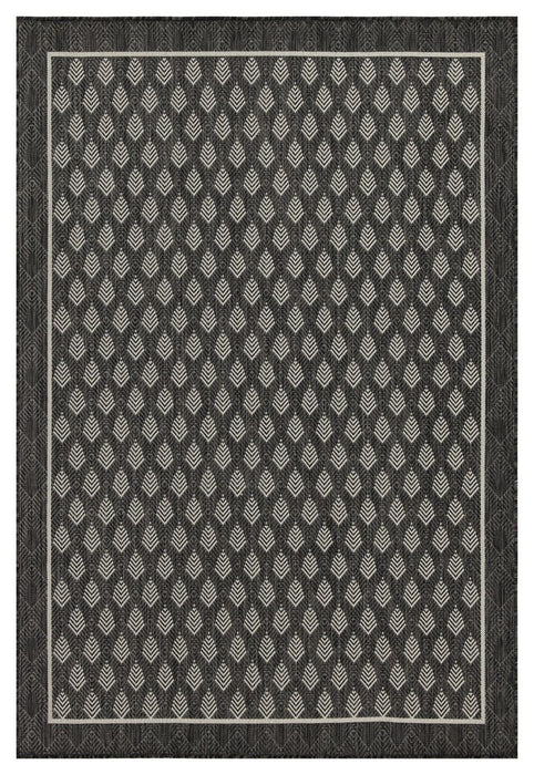 Sunshine - 5'3" X 7'3" Indoor, Outdoor Polypropylene Area Rug - Anthracite