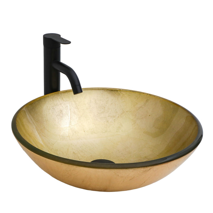 Vessel Sink With Faucet And Pop-Up Drain
