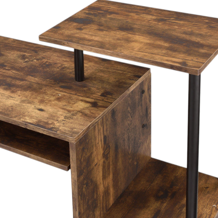 Lyphre - Computer Desk - Weathered Oak / Black