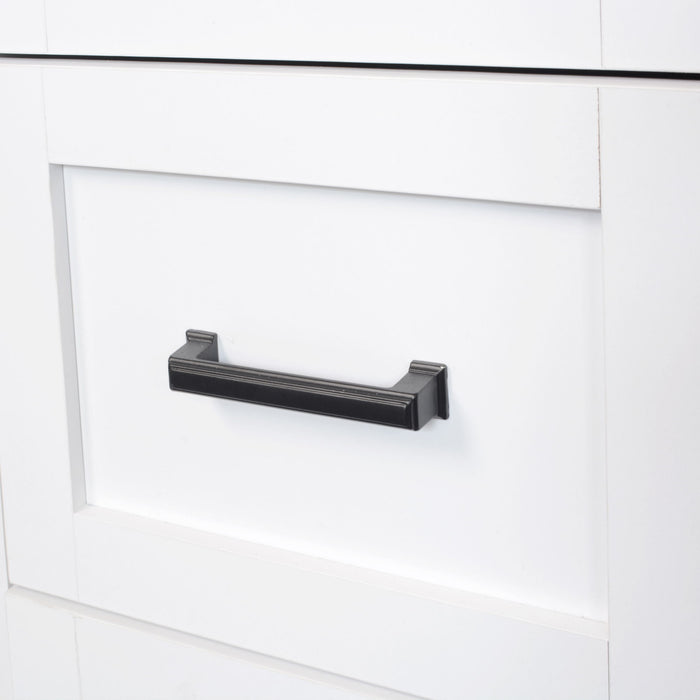 Modern Wide Hall Tree With Coat Rack, 3 Shelves And Drawers, 3 Sturdy Hooks