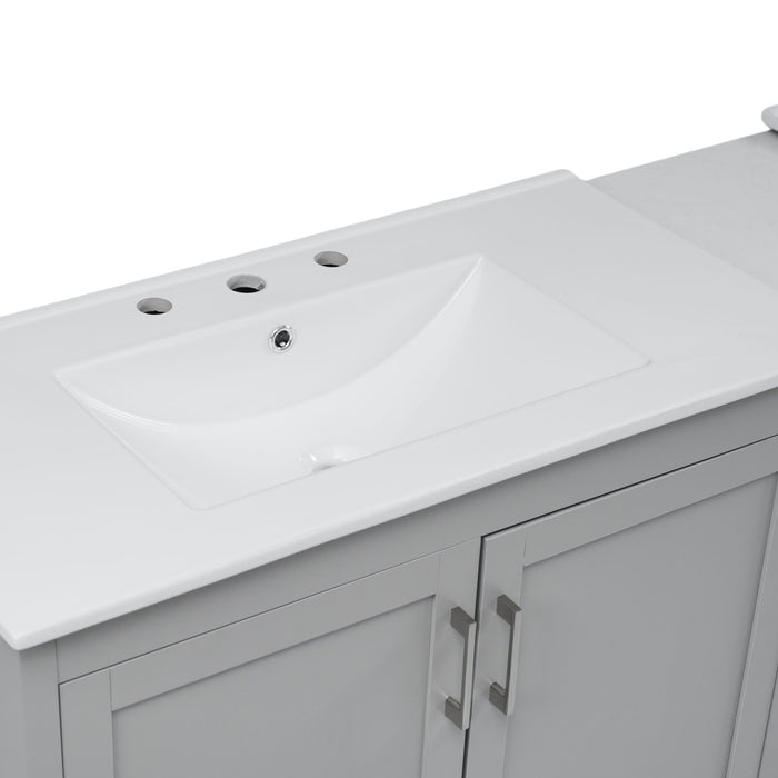 Double Sink Bathroom Vanity With Quartz Countertop