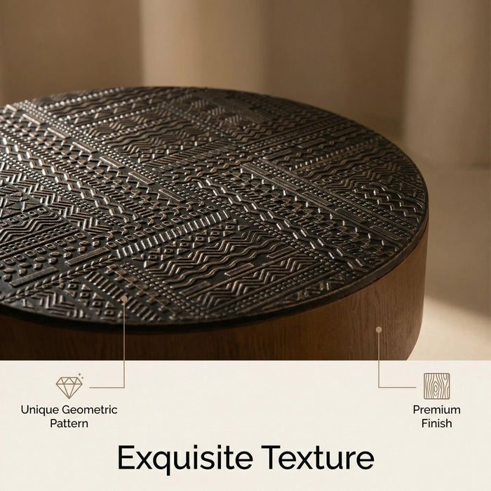 Round Coffee Table With Storage Function For Living Rooms