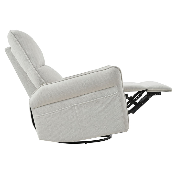270° Power Swivel Rocker Glider Recliner Chair With USB Ports