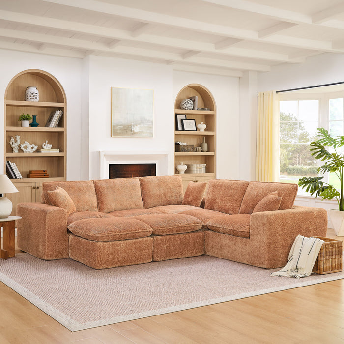 Sectional Sofa With Moveable Ottoman