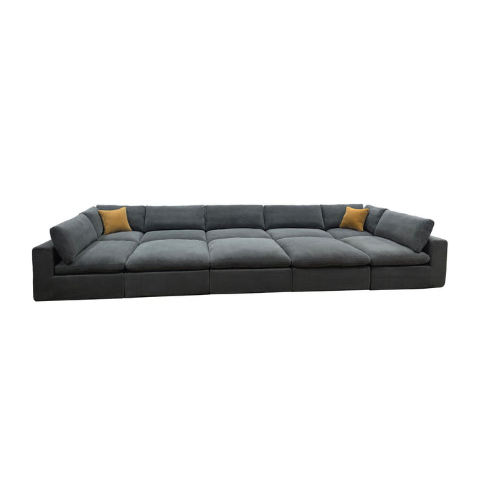 Custom Configuration Modular Sectional & Toss Pillows