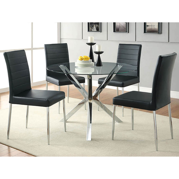 Upholstered Dining Chairs (Set of 4) - Black
