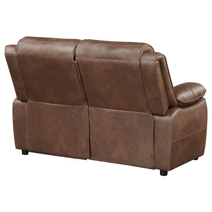 Worthington - Padded Arm Loveseat - Dark Brown