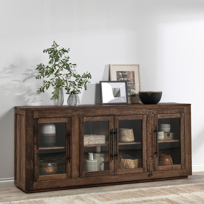 Jett - Wood 4 Door Cabinet - Natural