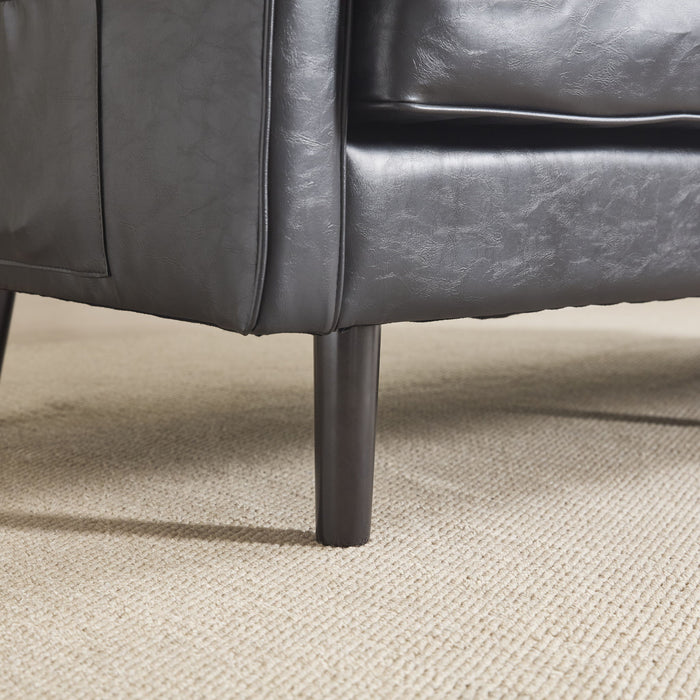 Mid Century Modern Loveseat Sofa With USB Ports, Removable Pillow Cover