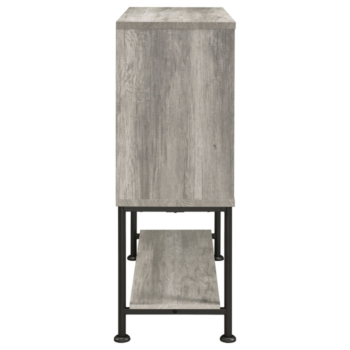 Hovander - Sliding Door Bar Cabinet - Gray