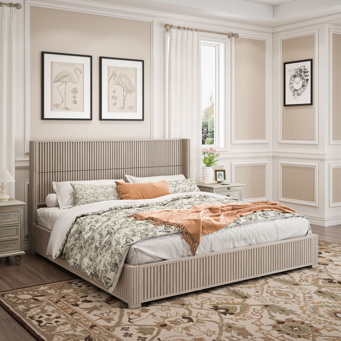 Platform Bed Frame With Headboard, Floor Standing Design