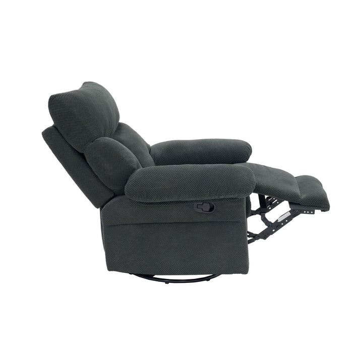 Swivel Rocker Recliner Chair With Manual Recline For Living Room