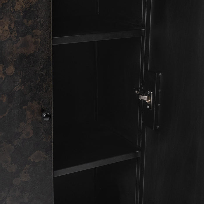 Amilio - Tall Cabinet - Rust Noir