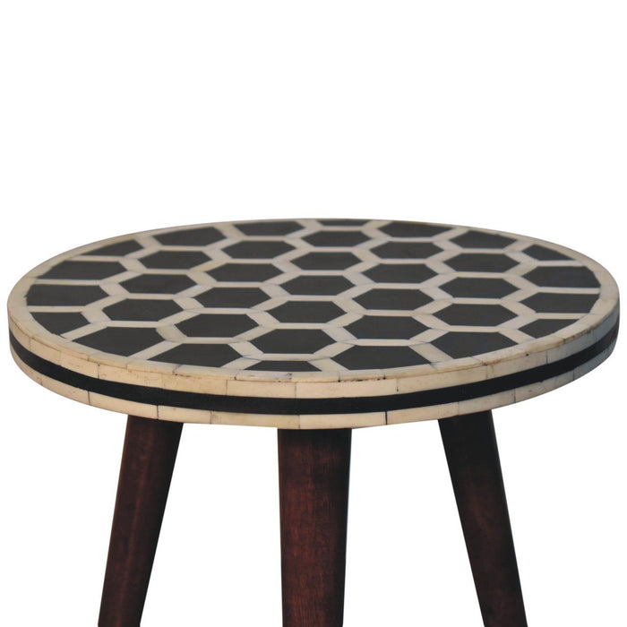 Inlay - Bone Tripod Stool - Honey Caramel