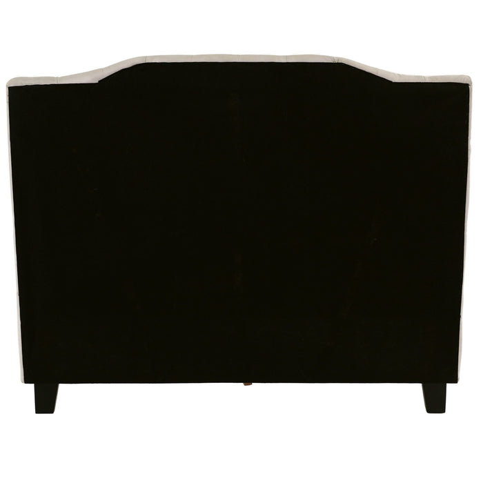 Modern Bed Frame With Tufted Upholstered Headboard