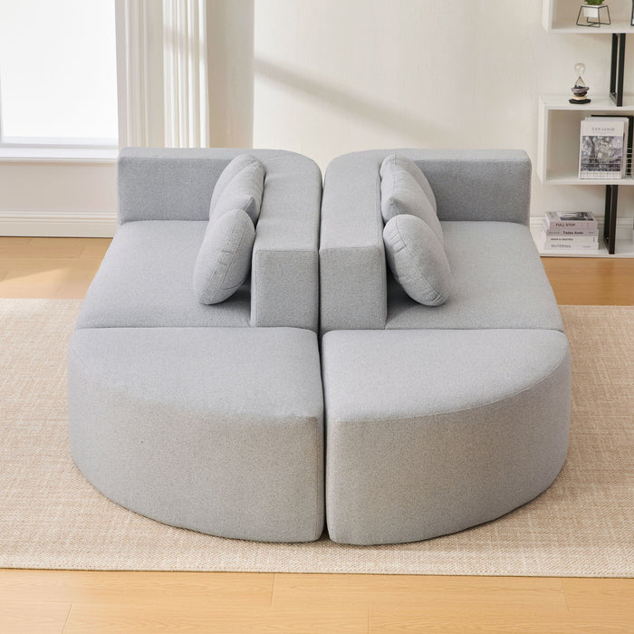 Boneless - Couch Modular Sectional Sofa With Deep Seating And Curved Design