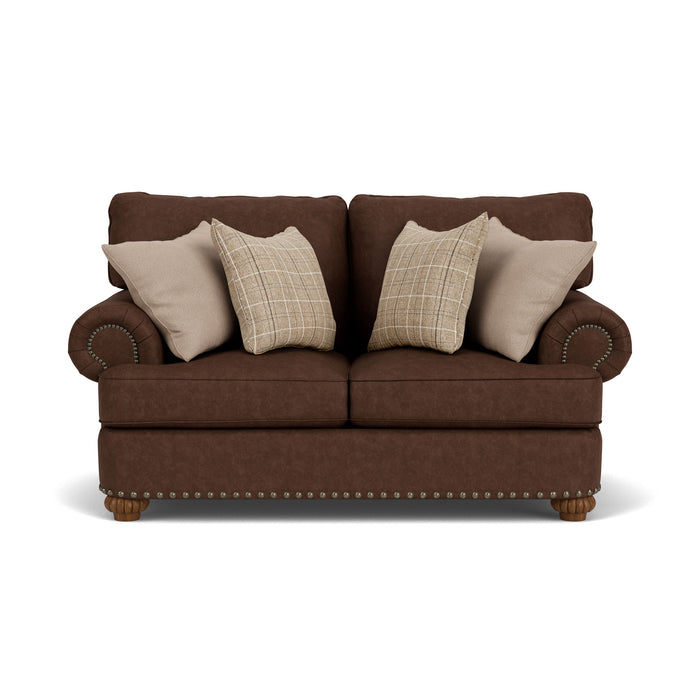 Patterson - Fabric Loveseat, Nailhead Trim
