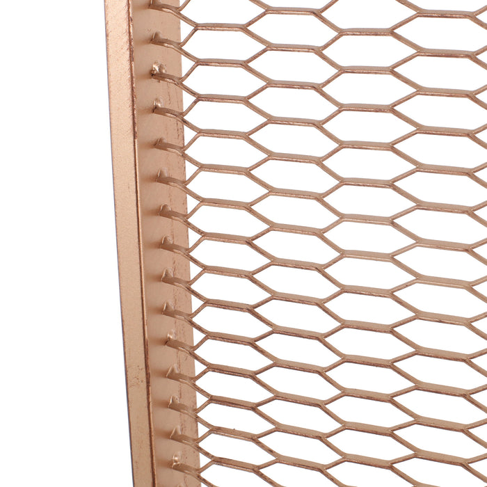 Modern Single Panel Iron Room Divider - Gold Brushed Brown