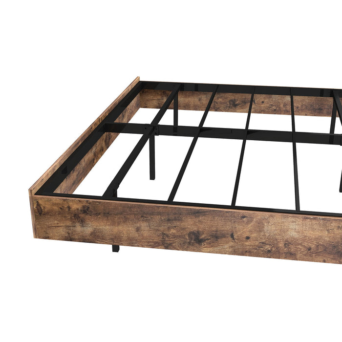 Platform Floating Bed Frame With RGB LED Lights