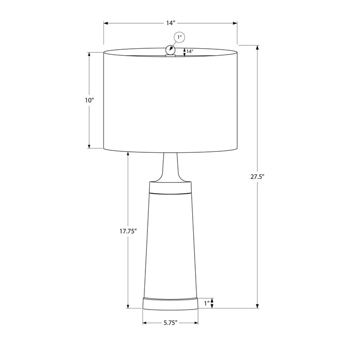 Lighting, Table Lamp, Resin, Contemporary - Black / Cream