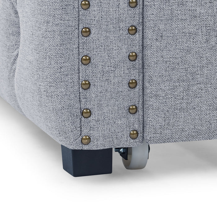 Inspired Upholstered Daybed With Trundle, Button Tufted