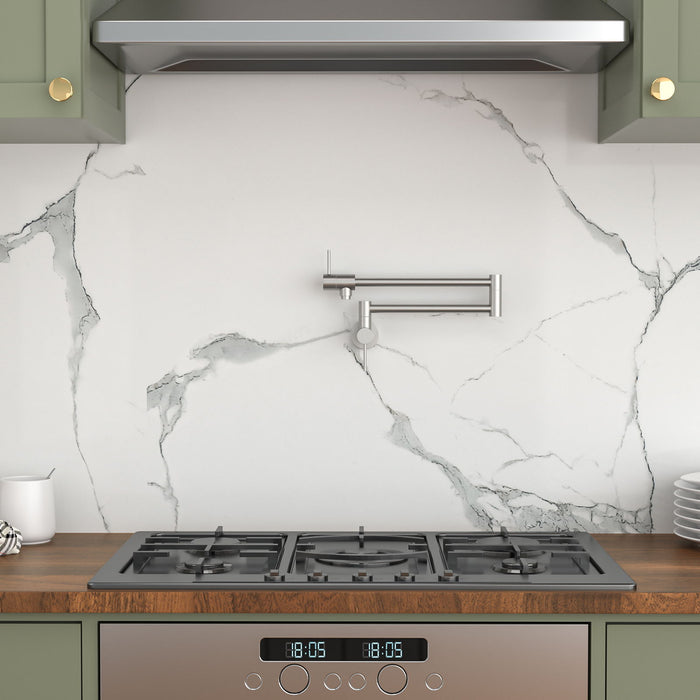 Modern Design Pot Filler Faucet Wall Mount Kitchen Sink, Folding Stretchable