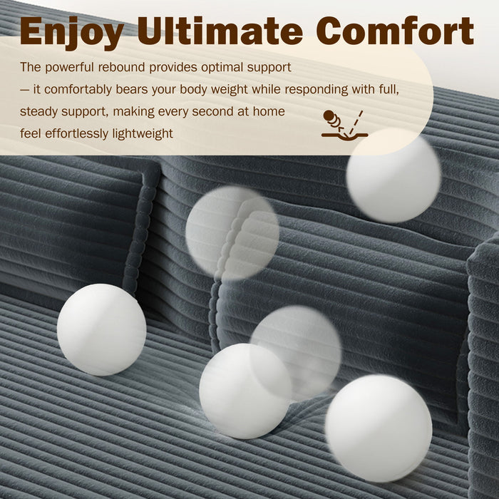 Modern Floor Sofa With 2 Pillows, Convertible Twin Size Folding Mattress For Living Room