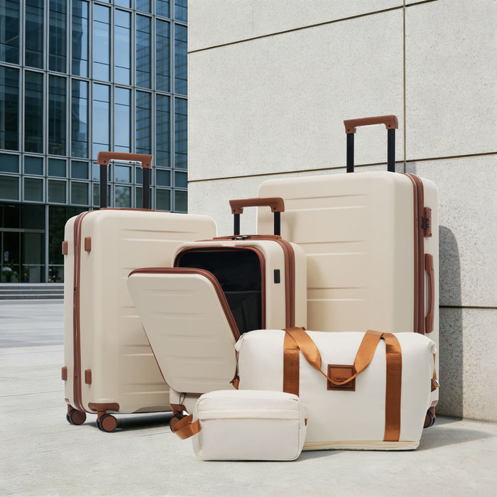 Hardside Luggage Set 5 Piece With Front Opening