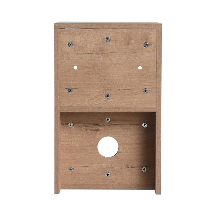 Wall Mounted Bathroom Vanity With Sink, Storage Shelves & Soft Close Door