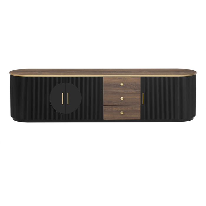 Minimalist TV Stand With 3 Drawers And 1 Shelf