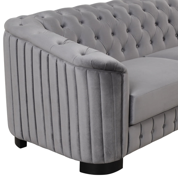 Upholstered Loveseat Sofa With Thick Removable Seat Cushion