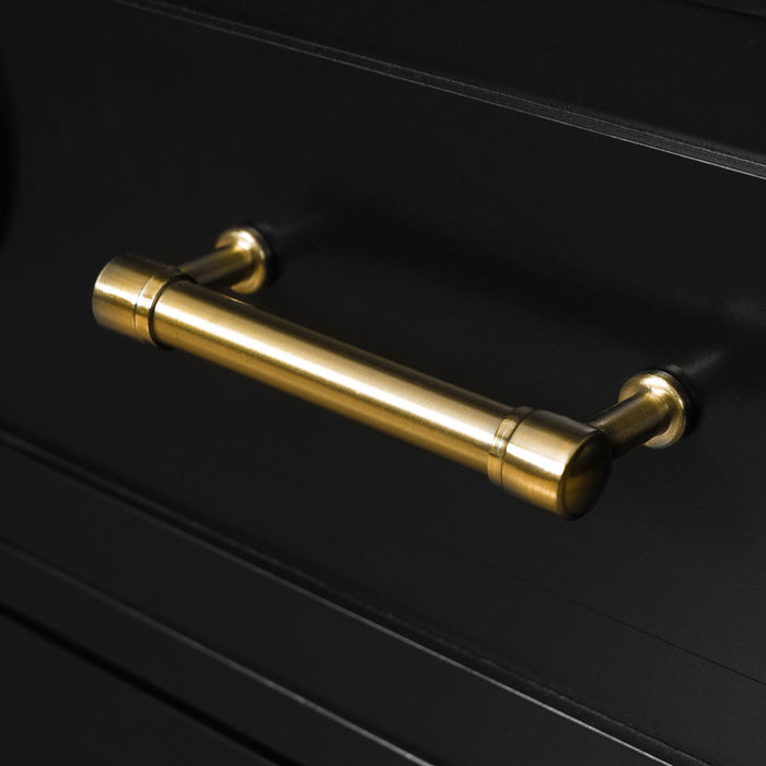 Retro Bathroom Vanity With Sink Combo, Free Standing Single Set With 3 Drawers