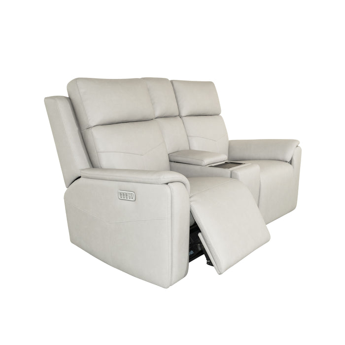 Vernon - Power Reclining Loveseat With Console, Power Headrests, Lumbar, Heat & Massage