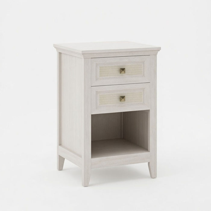 Nightstand With 2 Drawers Bedside Table