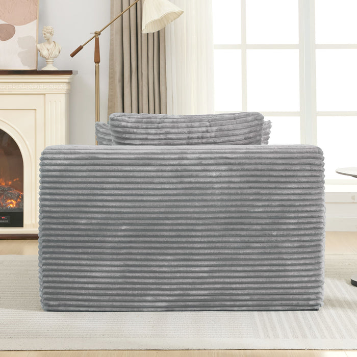 Modern Full Compressed Chaise Lounge Sofa Bed With Removable Pillows