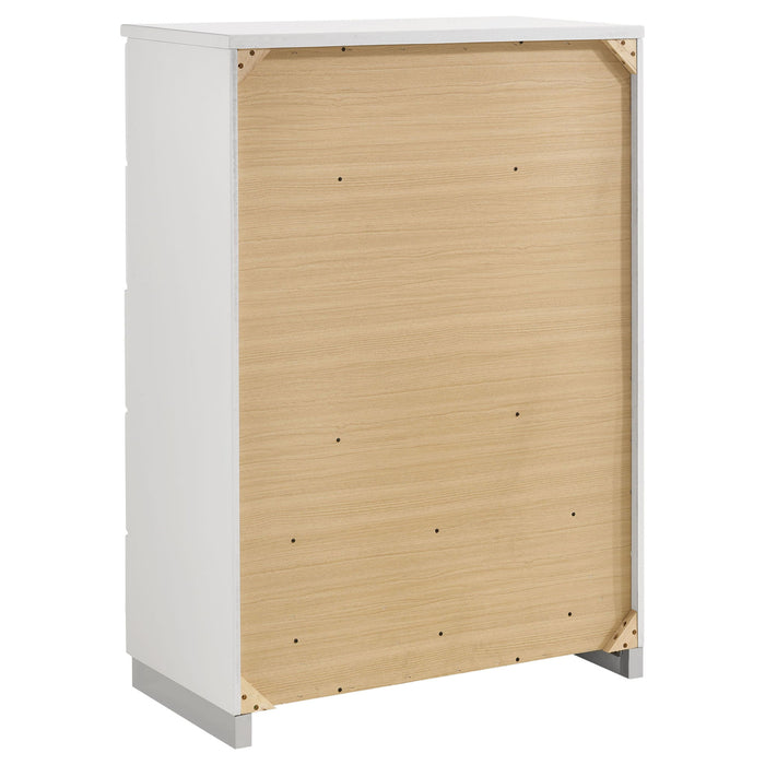 Dulcey - 5 Drawer Bedroom Chest - White
