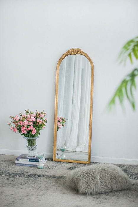 Wood Floor Mirror, Full Body Mirror Dressing Make Up Mirror For Bathroom