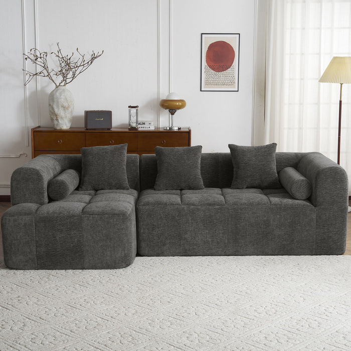 Sectional Free Combined Sofa With 2 Side Pockets