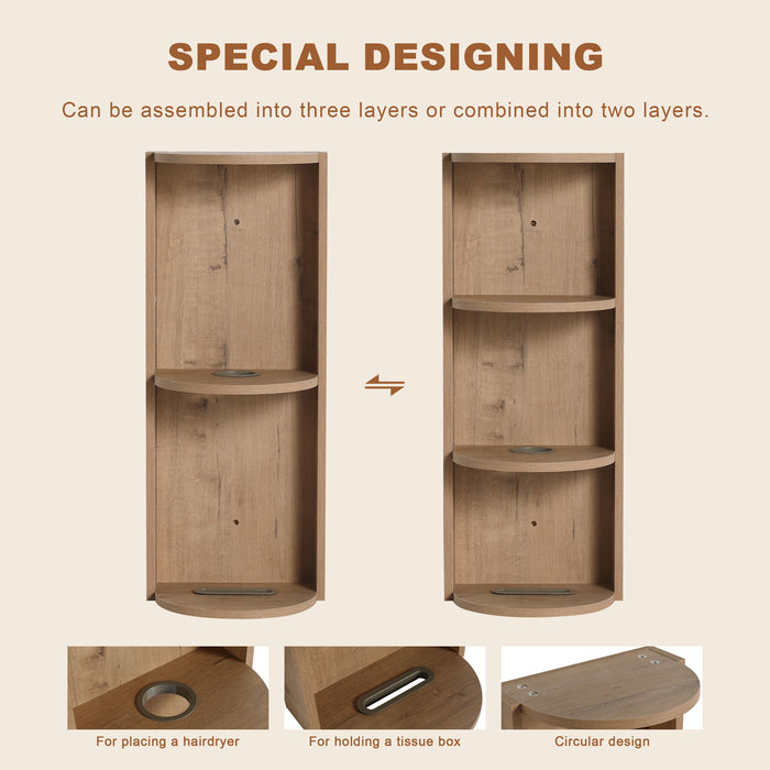 Bathroom Vanity & Art Sink And Storage Rack, Float Mounting Design