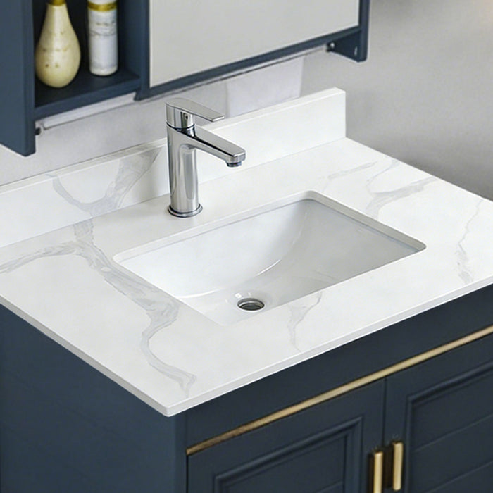 Bathroom Vanity Top With Undermount Single Bowl Sink